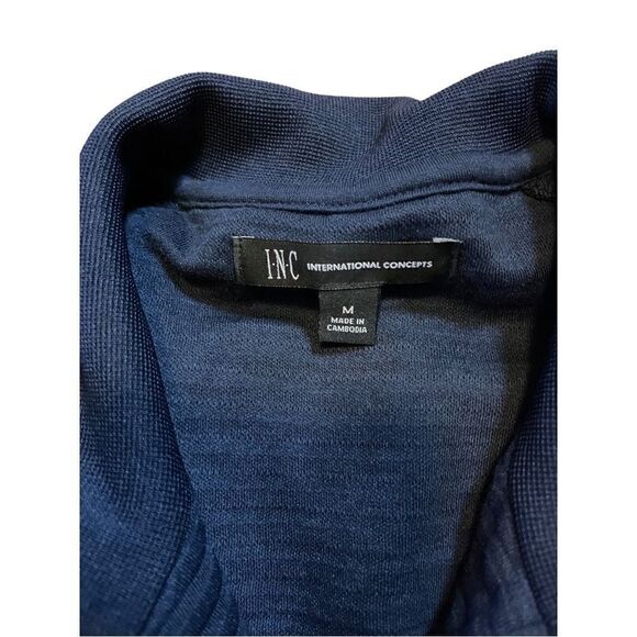 NWT  Navy INC INTERNATIONAL CONCEPTS
Men's Quilted  Knit Jacket, size M - Picture 5 of 11